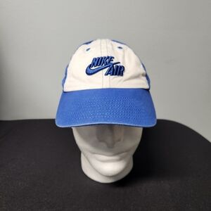 Nike Air Child Baseball Cap Blue & White 100% Cotton Adjustable Strap